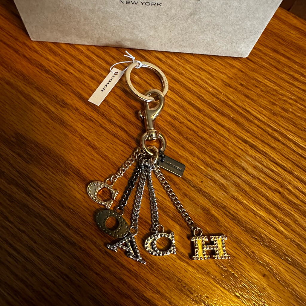 Coach Perforated Coach Bag Charm Nwt  Coach Box
